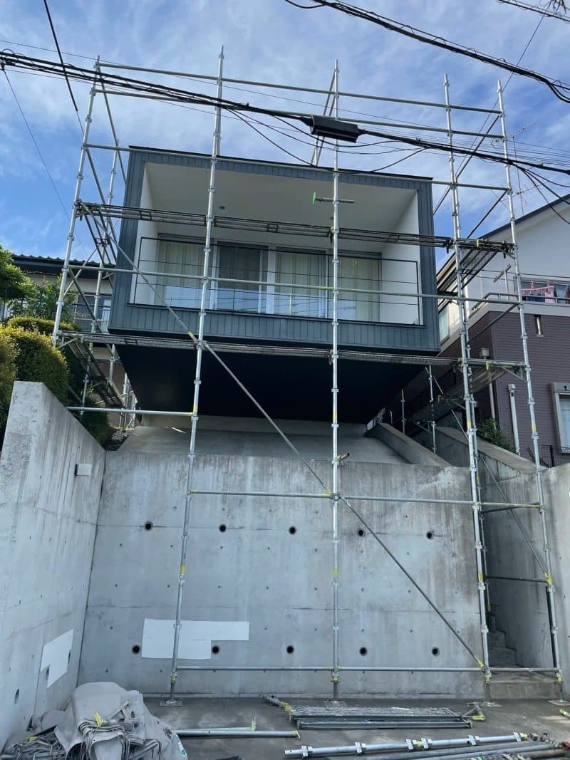 屋根外壁塗装 足場着工