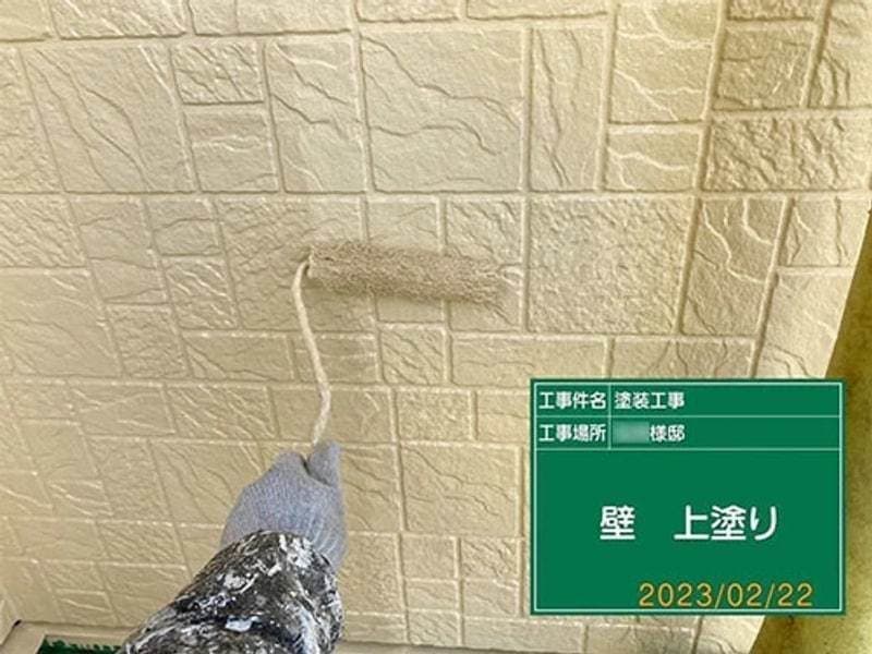 小平市ペイントプラスの小平市M様 施工例:中塗り