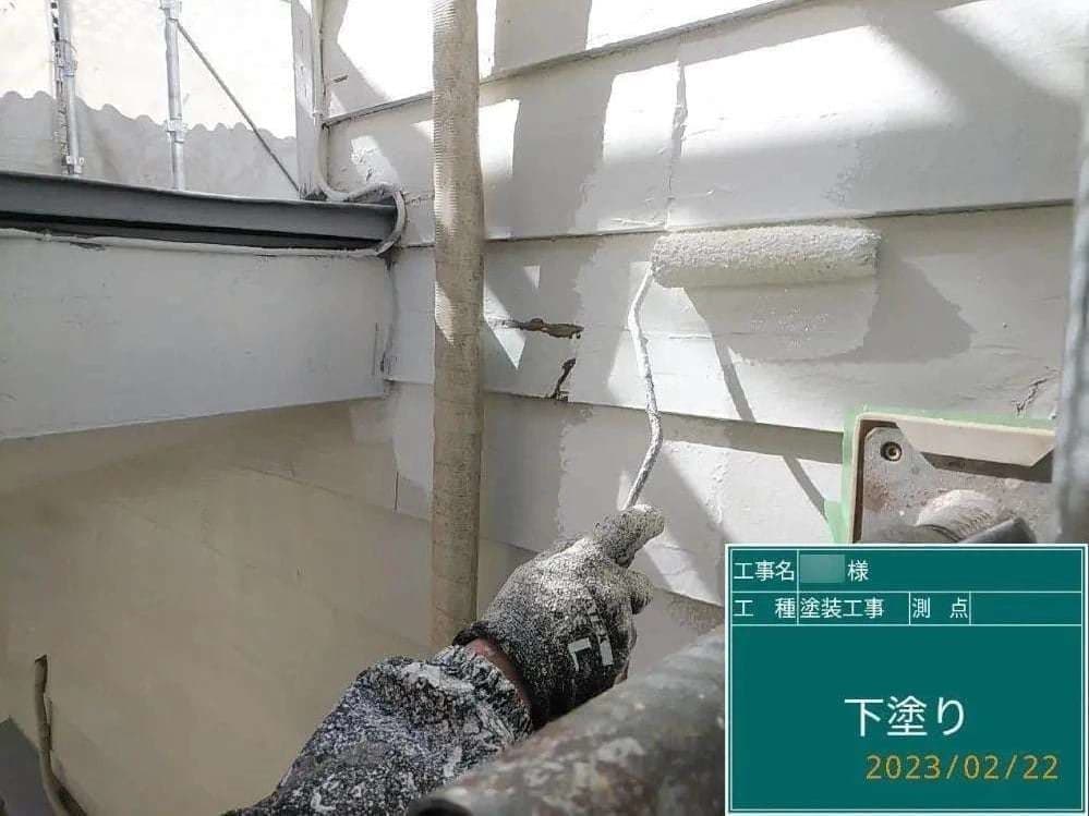 小平市ペイントプラスの小平市S様 施工例:下塗り・中塗り