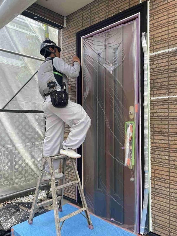 小平市ペイントプラス施工事例:小平市K様 外壁の養生
