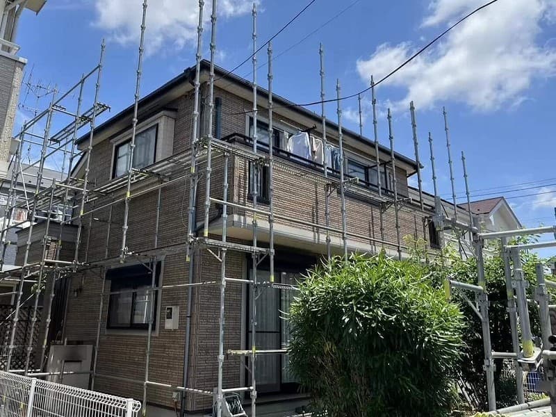 小平市ペイントプラス施工事例:小平市K様 足場組立