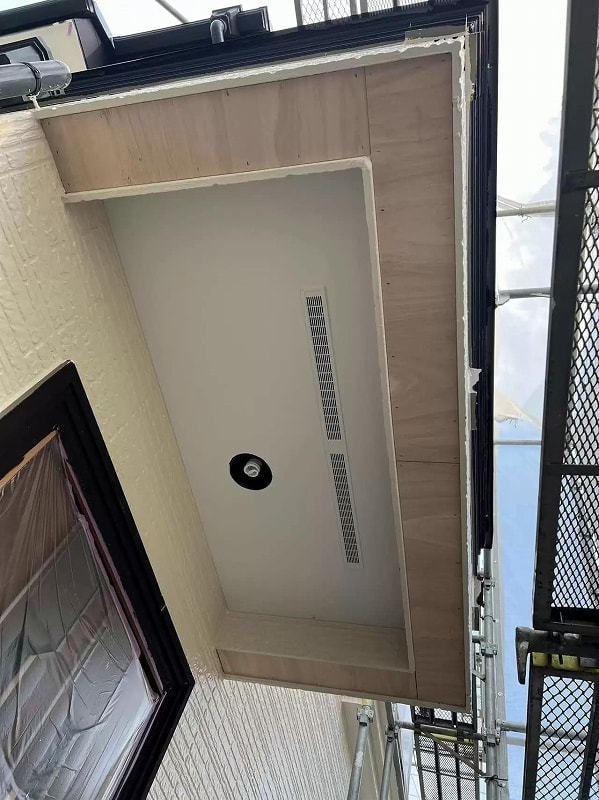 小平市ペイントプラス施工事例:合板上貼完了