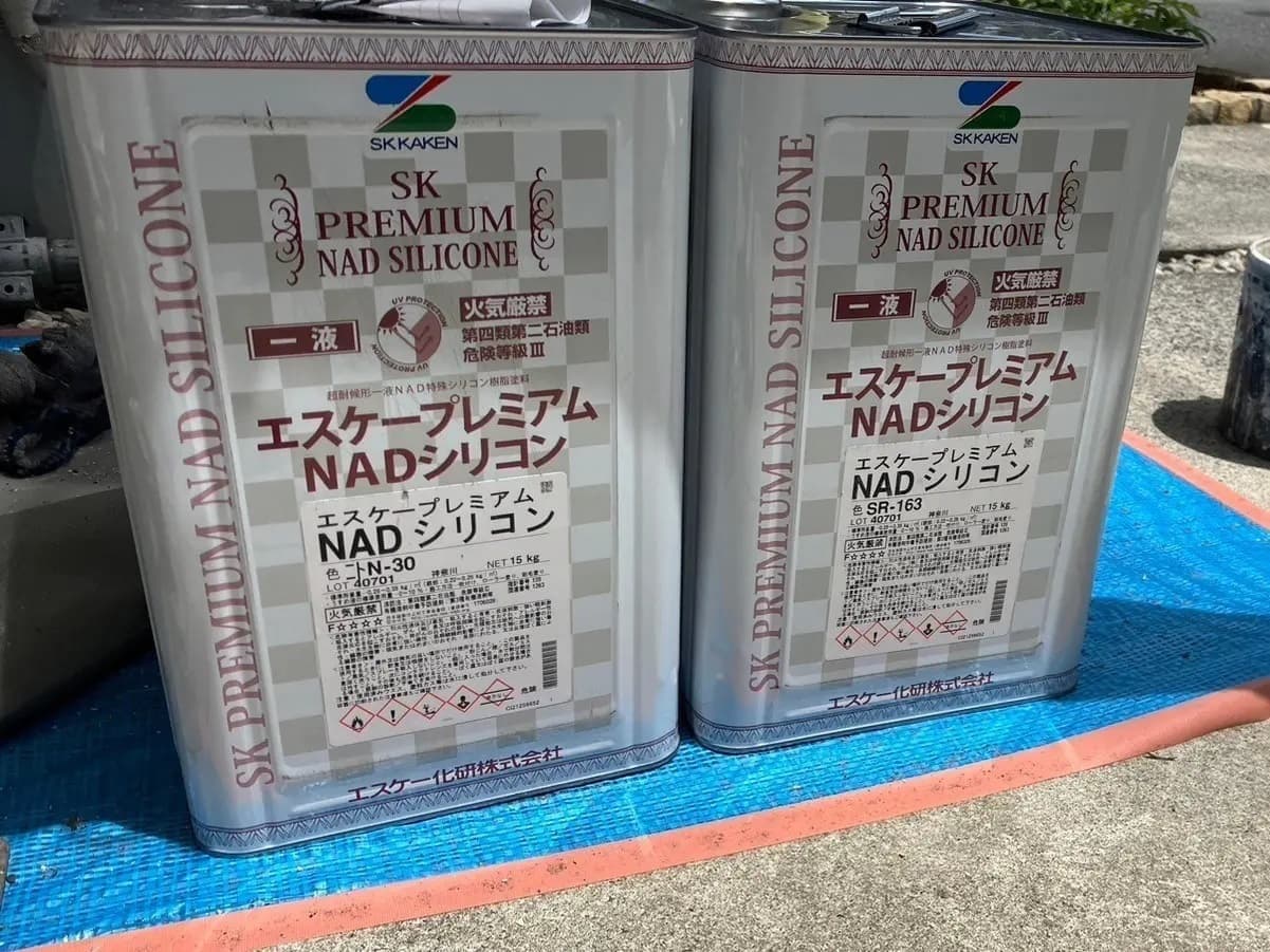 外壁塗装 塗装中の外壁