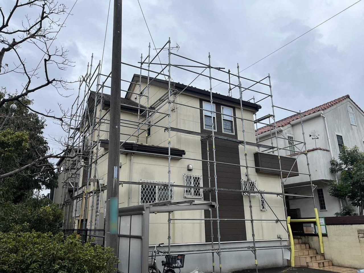 外壁塗装の足場