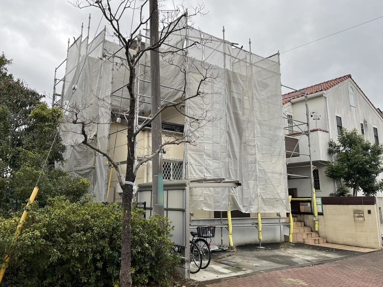 外壁塗装足場養生
