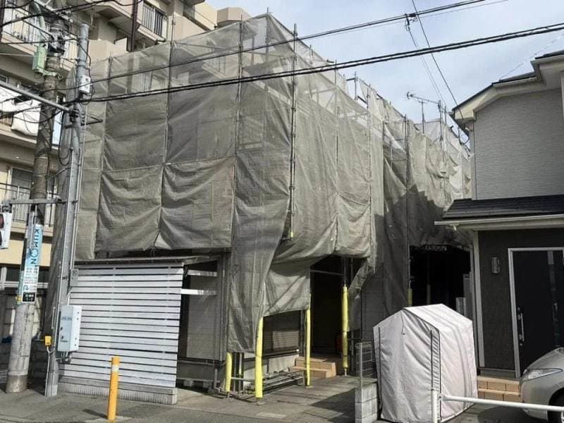 小平市ペイントプラスの小平市T様 施工例：養生