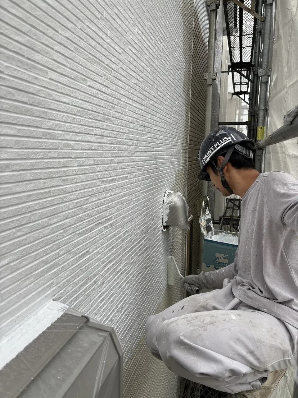 外壁塗装 塗装中の外壁